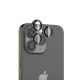 Bix iPhone 16 Pro / 16 Pro Max Lens Koruyucu Kamera Lensi 9H Gerçek Cam Crystal AR+AF Uzay Siyahı