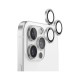 Bix iPhone 16 Pro / 16 Pro Max Safir Lens Koruyucu 3D Kamera Camı 9H Premium Lens Kapağı Beyaz Titanyum