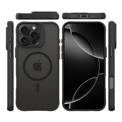 Bix iPhone 16 Pro Carbon Fiber Force MagSafe Kılıf Anti-Şok Teknolojili Kamera ve Ekran Korumalı Bix iPhone 16 Pro Carbon Fiber Force MagSafe Kılıf Anti-Şok Teknolojili Kamera ve Ekran Korumalı