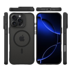 Bix iPhone 16 Pro Max Carbon Fiber Force MagSafe Kılıf Anti-Şok Teknolojili Kamera ve Ekran Korumalı Bix iPhone 16 Pro Max Carbon Fiber Force MagSafe Kılıf Anti-Şok Teknolojili Kamera ve Ekran Korumalı