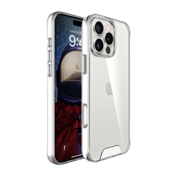Bix iPhone 16 Pro Max Nebula Aqua Transparan Ultra Şeffaf Kılıf Çizilmeye Dayanıklı Tam Kapsamlı Koruma