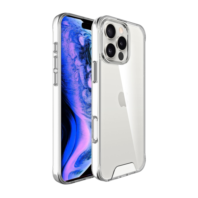Bix iPhone 16 Pro Nebula Aqua Transparan Ultra Şeffaf Kılıf Çizilmeye Dayanıklı Tam Kapsamlı Koruma