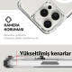 Bix iPhone 16 Pro Octagon Hava Yastıklı MagSafe Kılıf Maksimum Korumalı Antrasit Kristal Şeffaf 