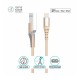 Bix iPhone İçin Ultra Güçlendirilmiş MFI Lightning Şarj Kablosu Altın