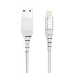 Bix iPhone İçin Ultra Güçlendirilmiş MFI Lightning Şarj Kablosu Gri