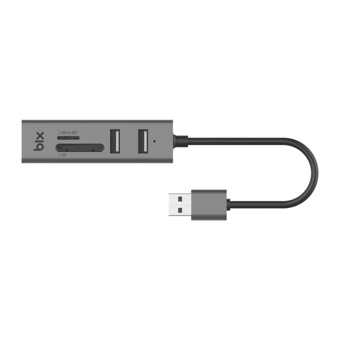 Bix Kart Okuyuculu 3 Portlu USB Çoklayıcı Hub