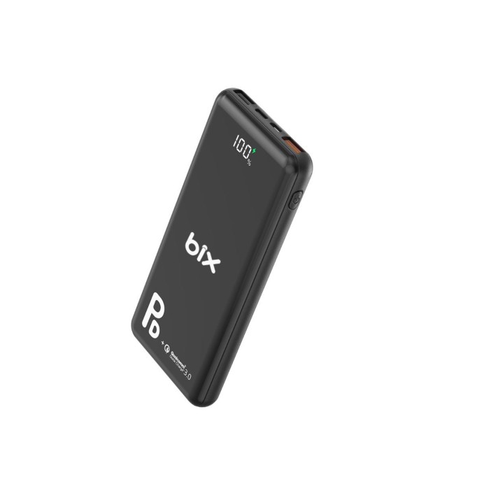 Bix PB101-PD 18W Üç Çıkışlı PD QC 3.0 10000 mAh Powerbank Siyah