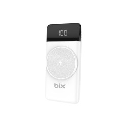 10000 mAh Bix PB102 10000 mAh USB PD QC 4.0 Kablosuz Şarj Powerbank Beyaz