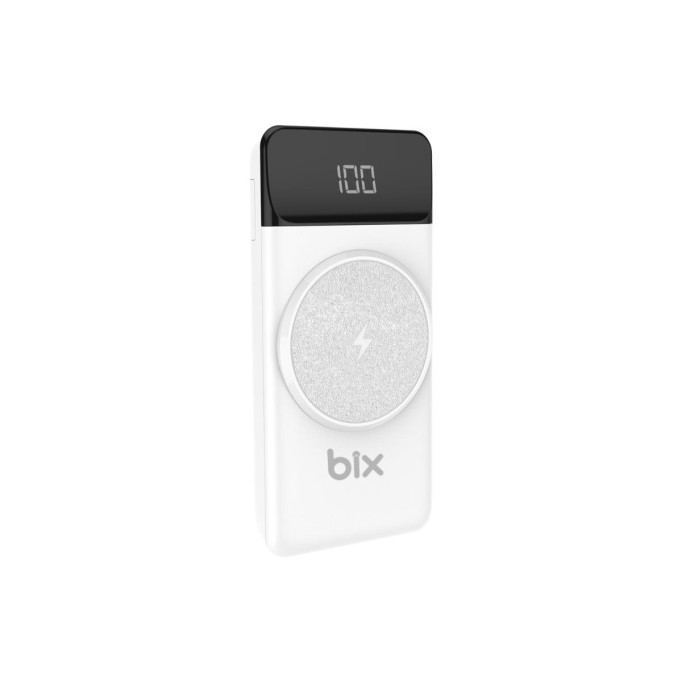 Bix PB102 10000 mAh USB PD QC 4.0 Kablosuz Şarj Powerbank Beyaz