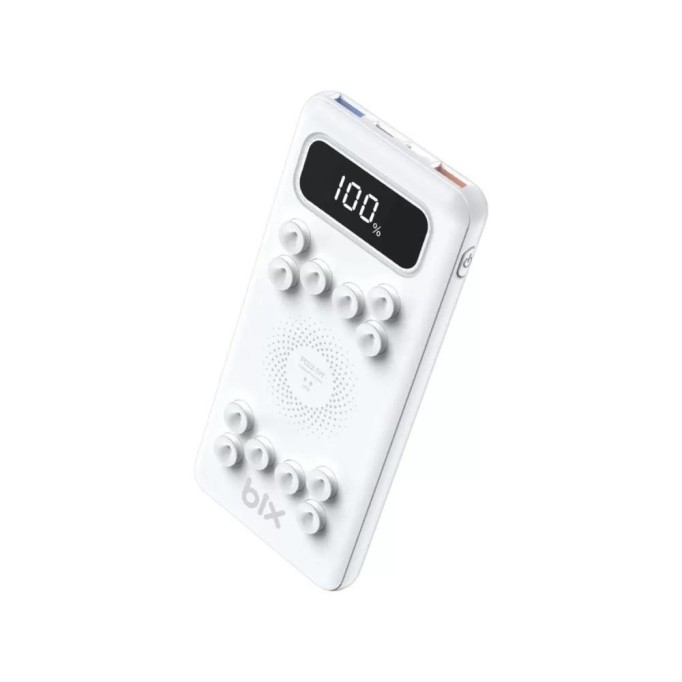 Bix PB103 10000 mAh Vantuzlu Kablosuz LED Göstergeli QC Destekli Powerbank Beyaz Bix PB103 10000 mAh Vantuzlu Kablosuz LED Göstergeli QC Destekli Powerbank Beyaz