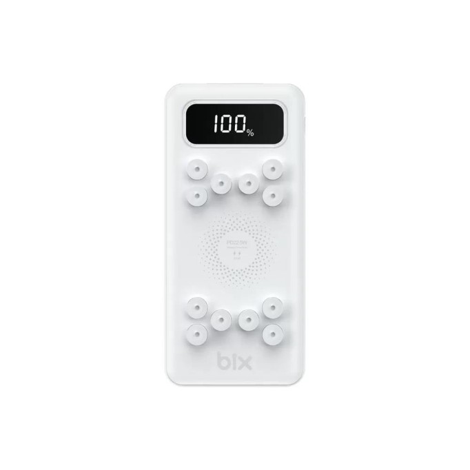 Bix PB103 10000 mAh Vantuzlu Kablosuz LED Göstergeli QC Destekli Powerbank Beyaz Bix PB103 10000 mAh Vantuzlu Kablosuz LED Göstergeli QC Destekli Powerbank Beyaz