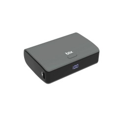 10000mAh Bix PB106 10000mAh PD20W Type-C USB-A SCP 22.5W Çift Çıkışlı LED Göstergeli Cep Boy Mini Powerbank Gri