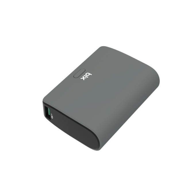 Bix PB106 10000mAh PD20W Type-C USB-A SCP 22.5W Çift Çıkışlı LED Göstergeli Cep Boy Mini Powerbank Gri