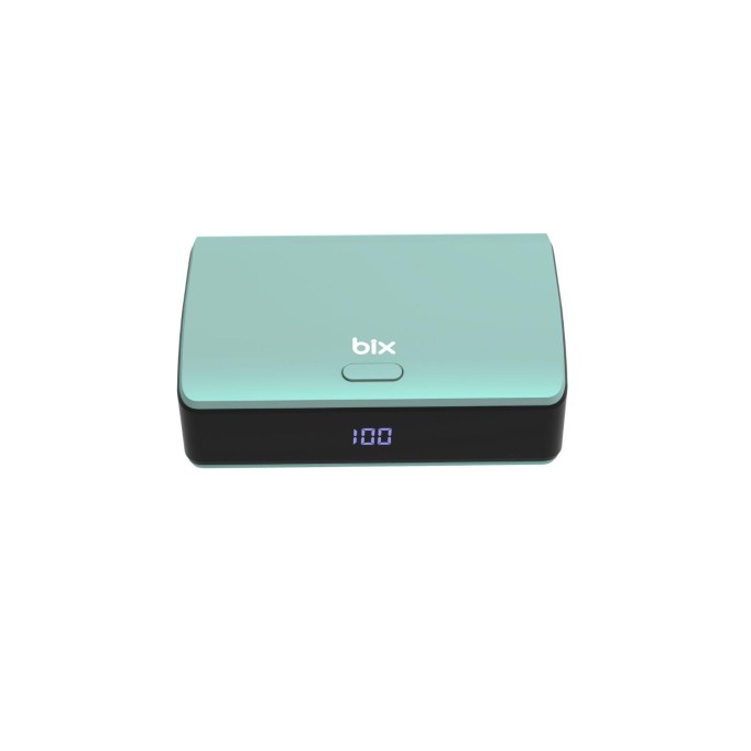 Bix PB106 10000mAh PD20W Type-C USB-A SCP 22.5W Çift Çıkışlı LED Göstergeli Cep Boy Mini Powerbank Yeşil