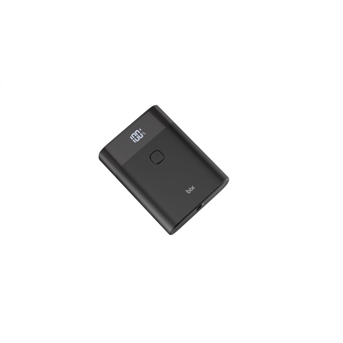 Bix PB20W 10000MAH Type-C ve USB Çift Çıkışlı Dijital Ekranlı Mini Powerbank Siyah