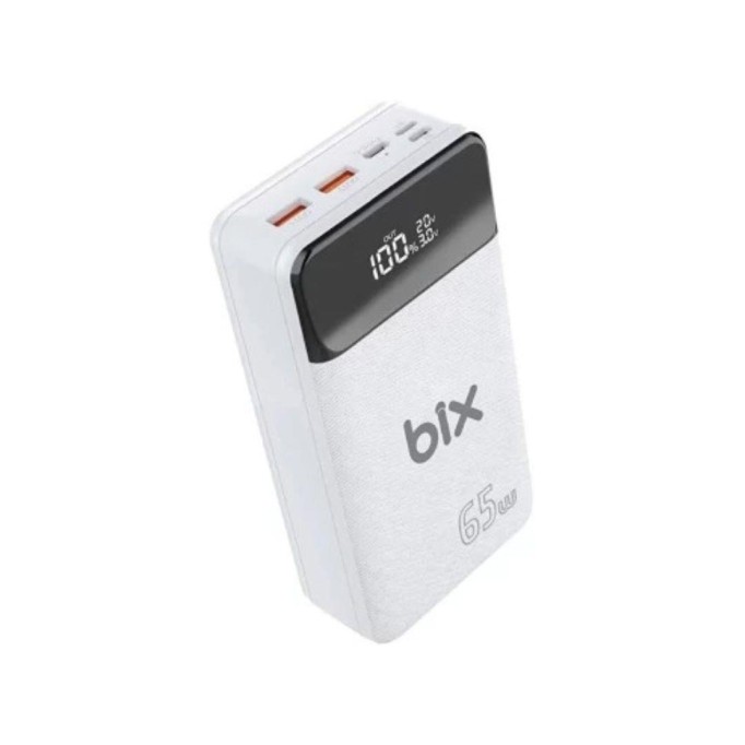 Bix PB301-65W 30000mAh Üç Çıkışlı 65W QC 3.0 Powerbank Beyaz