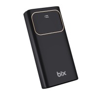 Bix PB303 30000MAH 60W 2*usb ve Type-C Pd Çıkışlı Hızlı Şarj Destekli LED Göstergeli Powerbank Siyah