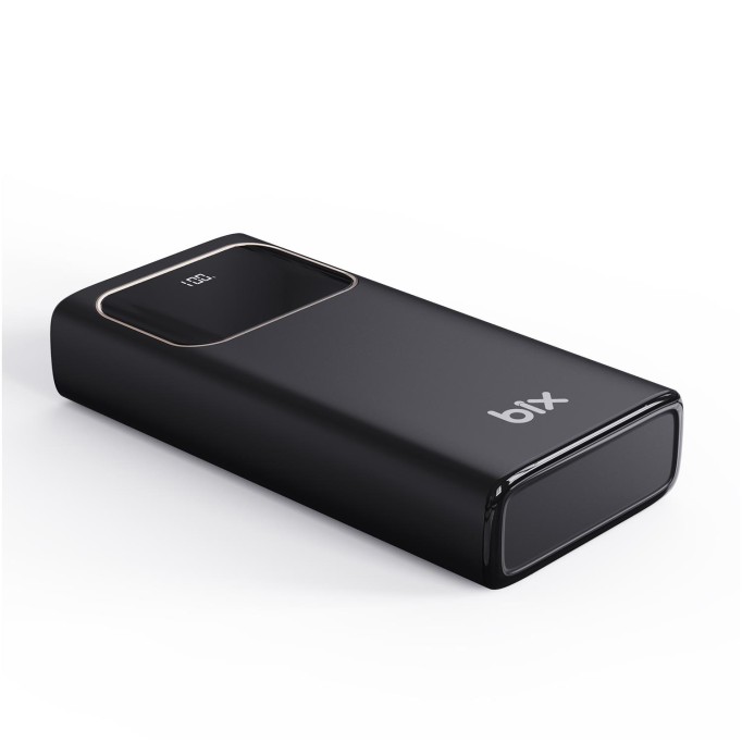 Bix PB303 30000MAH 60W 2*usb ve Type-C Pd Çıkışlı Hızlı Şarj Destekli LED Göstergeli Powerbank Siyah