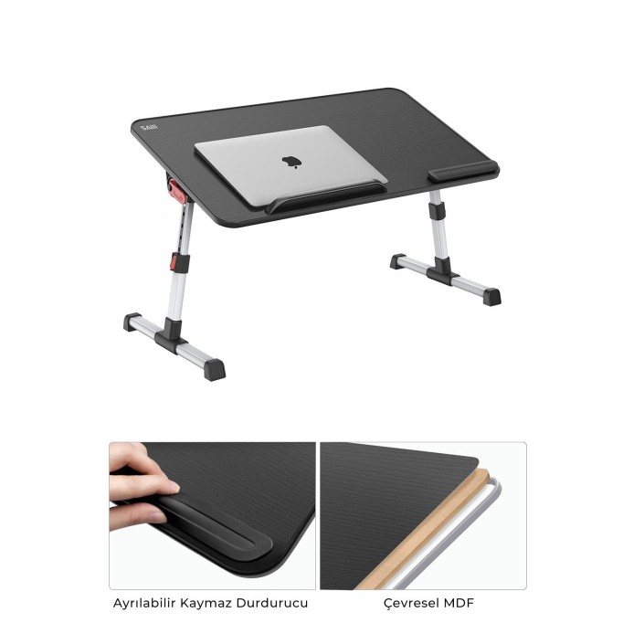 Bix Saiji A8 Çok Fonksiyonlu Ayarlı Notebook Soğutuculu Çalışma Masası Siyah