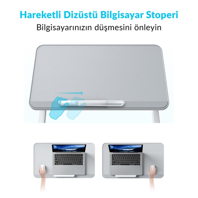 Bix Saiji AL33 Yükseklik ve Açı Ayarlı Laptop Standı Ergonomik ve Katlanabilir Çalışma Masası