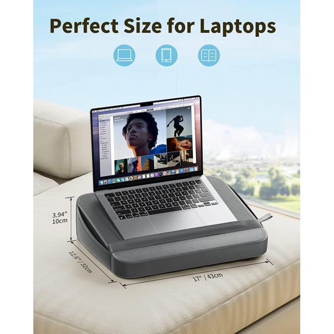 Bix Saiji GX1 Taşınabilir Laptop Notebook Minderi Gri
