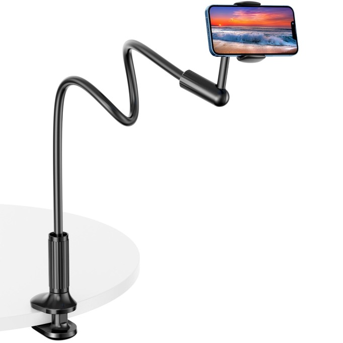 Bix Saiji IVY 4 Telefon Tutucu Yatak ve Masa İçin 360° Dönebilir Ayarlanabilir Telefon Standı