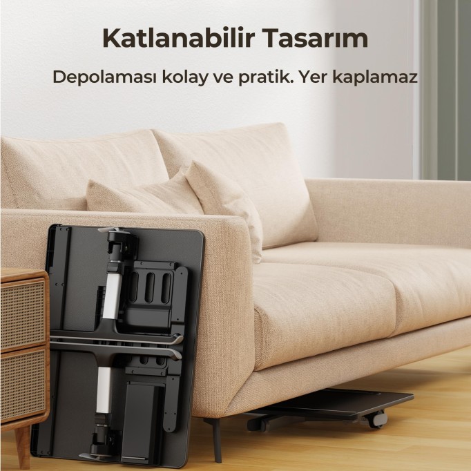 Bix Saiji K8 Ultimate Çok Fonksiyonlu Ayarlı LED Işıklı Çalışma Masası Siyah