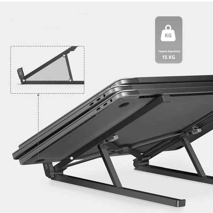 Bix Saiji X2 Taşıma Çantalı Alüminyum Notebook Laptop Standı