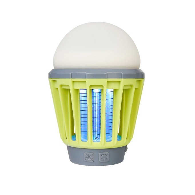 Bix Şarjlı Sivrisinek Kovucu Kamp Lambası UV LED Böcek Tuzağı 3 Kademeli Fener IPX6 Su Geçirmez Böcek Kovucu Yeşil