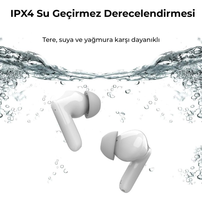 Bix Soundcraft TW1 ANC Aktif Gürültü Önleyici Bluetooth 5.2 Kulak İçi Kulaklık Beyaz
