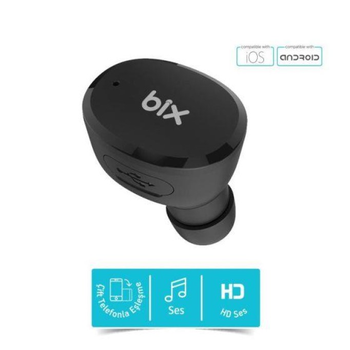 Bix Süper Mini Kablosuz Bluetooth Kulaklık Beyaz