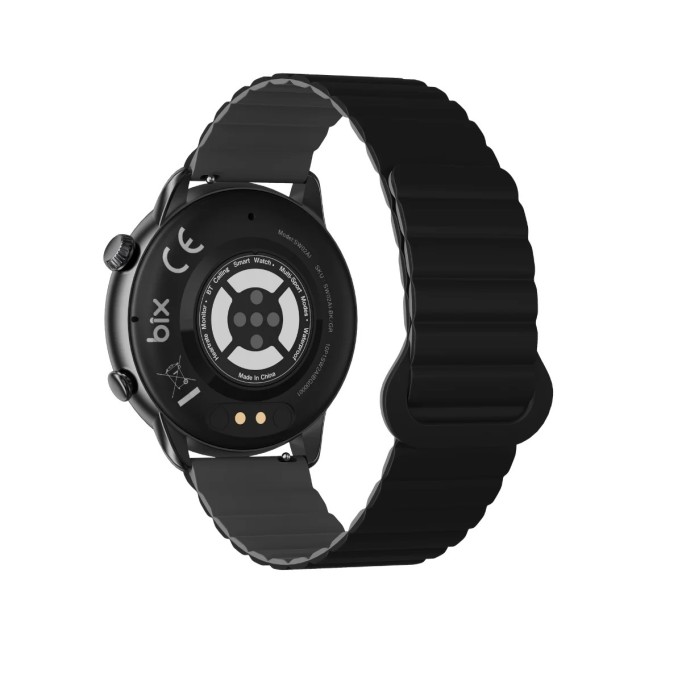 Bix SW02AI 1.43 inç AMOLED Ekran ChatGPT Destekli Bluetooth Telefon Görüşme Tansiyon Nabız Ölçer iOS Android Uyumlu Akıllı Saat Gri Siyah