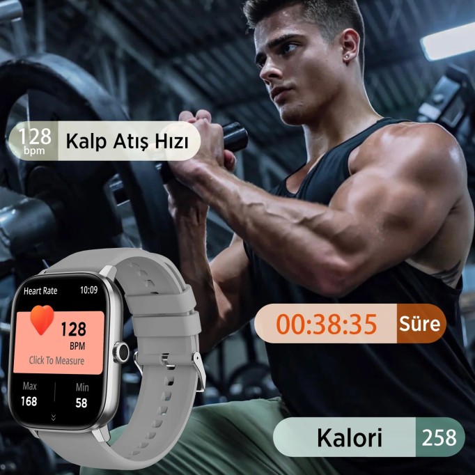 Bix SW03 2.01 inç TFT Geniş Ekran Bluetooth Telefon Görüşme IP67 Suya Dayanıklı Spor ve Sağlık Takip Özellikli iOS Android Uyumlu Akıllı Saat Pembe