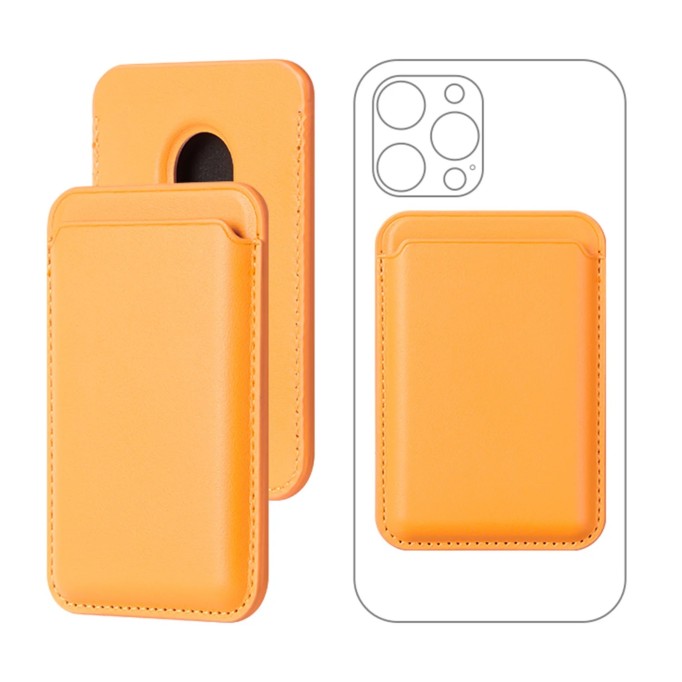 Bix TMW1 iPhone MagSafe Deri Kartlık Manyetik Telefon Cüzdanı Desert Gold