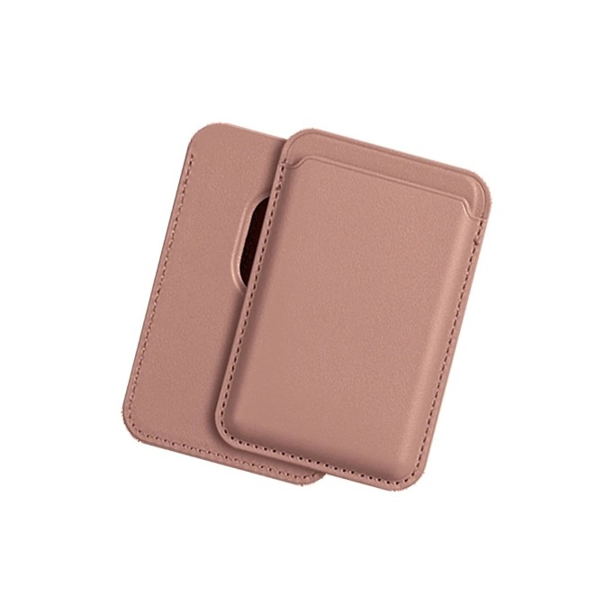 Bix TMW1 iPhone MagSafe Deri Kartlık Manyetik Telefon Cüzdanı Rose Gold