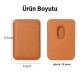 Bix TMW1 iPhone MagSafe Deri Kartlık Manyetik Telefon Cüzdanı Rose Gold