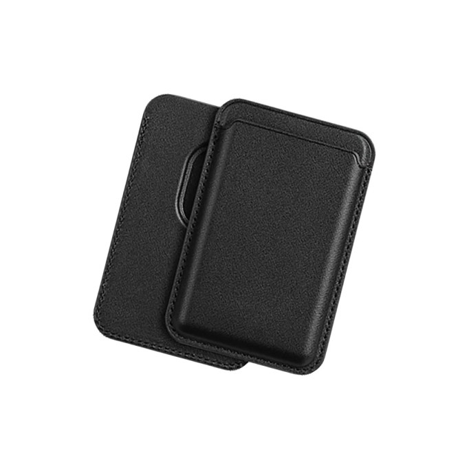Bix TMW1 iPhone MagSafe Deri Kartlık Manyetik Telefon Cüzdanı Siyah