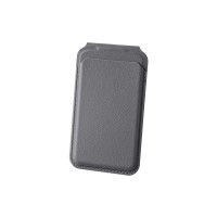 Bix TMW2 iPhone MagSafe Manyetik Deri Kartlık Katlanabilir Standlı Cüzdan Gri