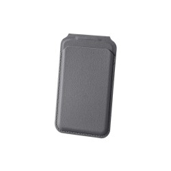 Gri Bix TMW2 iPhone MagSafe Manyetik Deri Kartlık Katlanabilir Standlı Cüzdan Gri