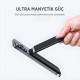Bix TMW2 iPhone MagSafe Manyetik Deri Kartlık Katlanabilir Standlı Cüzdan Gri