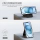 Bix TMW2 iPhone MagSafe Manyetik Deri Kartlık Katlanabilir Standlı Cüzdan Mavi