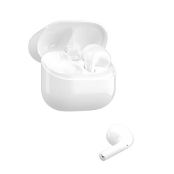 Beyaz Bix TW5 Soundcraft Bluetooth 5.3 Çift Mikrofonlu TWS Kablosuz Kulak içi Kulaklık Beyaz