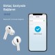 Bix TW8 Soundcraft ANC/ENC Destekli Dokunmatik Dijital Ekranlı Bluetooth 5.4 TWS Kulak içi Kulaklık Beyaz