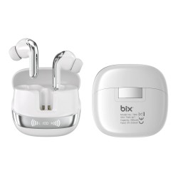 Bix TWX Soundcraft TWS Bluetooth 5.4 Kulak İçi Kulaklık Beyaz ANC ENC Gürültü Engelleme Dijital LED Ekranlı Beyaz