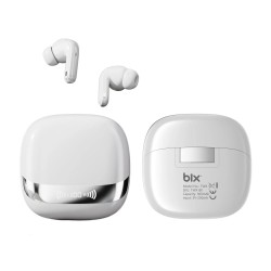 Bix TWX Soundcraft TWS Bluetooth 5.4 Kulak İçi Kulaklık Beyaz ANC ENC Gürültü Engelleme Dijital LED Ekranlı Beyaz