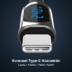 Bix Type-C to Type-C 240W 480Mbps E-Marker Çip Dijital Ekran Göstergeli Örgülü Şarj ve Data Kablosu 1 Metre