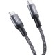 Bix Type-C to Type-C 240W 480Mbps USB-IF Sertifikalı Metal Başlıklı Örgülü Şarj & Data Kablosu 1.8 Metre