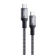 Bix Type-C to Type-C 240W 480Mbps USB-IF Sertifikalı Metal Başlıklı Örgülü Şarj & Data Kablosu 1.8 Metre satın al
