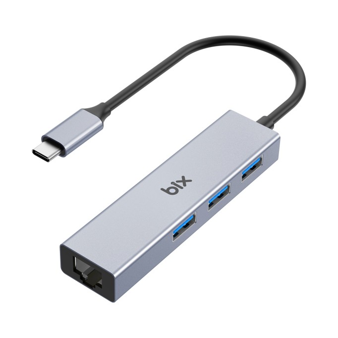 Bix Type-C USB 3.0 Gigabit Ethernet 3 Portlu Çoklayıcı Hub