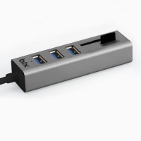 Bix USB 3.0 Kart Okuyucu ve 3 Portlu Çoklayıcı Hub